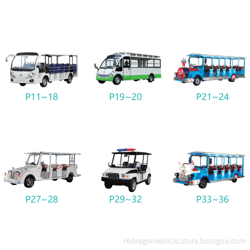 Véhicule électrique de haute qualité 10 sièges voitures électriques de bus touristique
